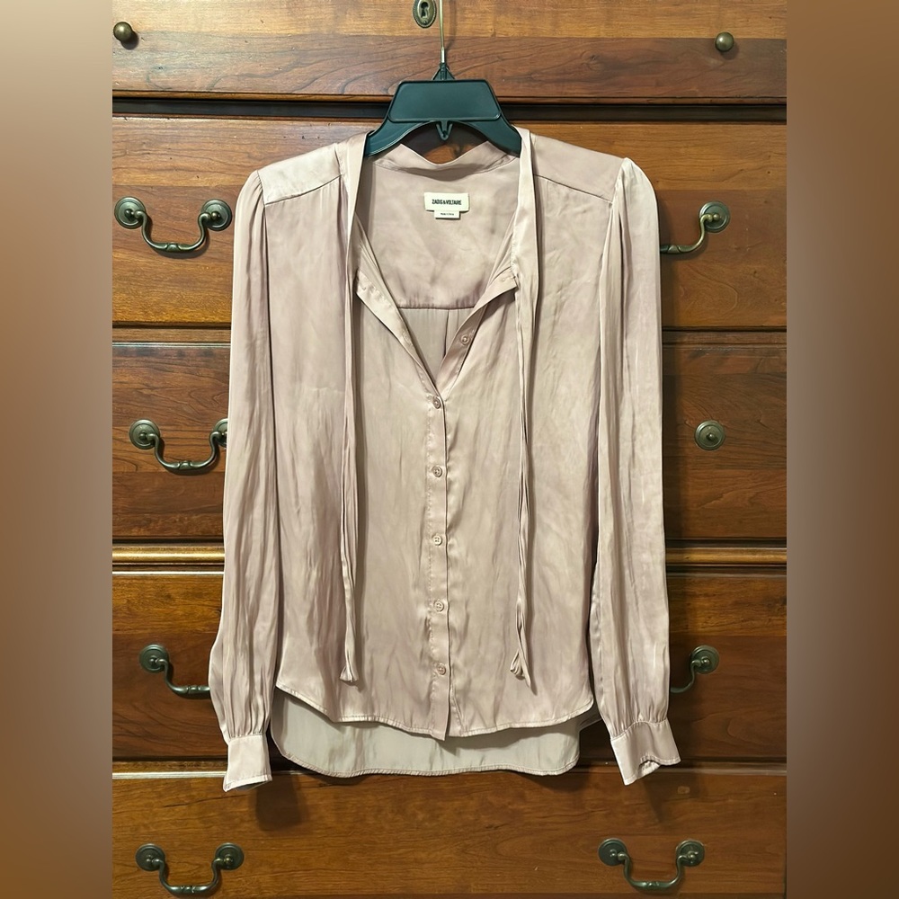 Mauve silk blouse